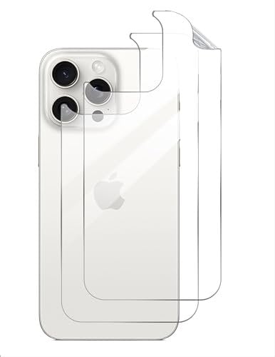 GIOPUEY Protector Trasero Compatible con iPhone 13 Pro MAX, TPU Suave Delgado iPhone 13 Pro MAX Protector de Pantalla Trasera - Clear 2 Pack