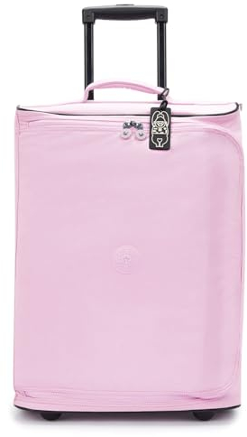 Kipling TEAGAN C Extra kleine Reisetasche mit Rollen in Kabinengröße, Carry On, Blooming Pink (Rosa)