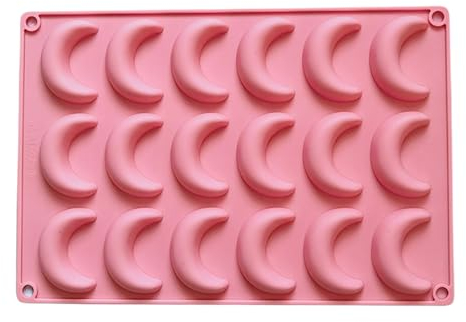 Chaies Vanillekipferl-Backblech Vanillekipferl Backform Silikon 18 Mulden Vanillekipferl Form Silikonform Vanillekipferl Backblech Kipferl Backform Kipferlblech für Schokolade Eiswürfel Pralinen