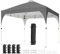 Yaheetech 3×3m Carpa Plegable Portátil 8-10 Personas Toldo al Aire Libre Carpas para Exteriores Playa con Bolsa de Transporte Gris Oscuro