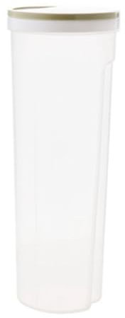 Kliplinc High Food Storage Container Made of PP for Spaghetti, Pasta, Pasta with Locking Lid, Transparent, for Dry Food, Light Green,