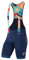 INBIKE Salopette Ciclismo Uomo Estivi Imbottite 3D Pantaloncini con Bretelle da Bici da Strada MTB Asciugatura Rapida Traspirante(Blu Navy,M)