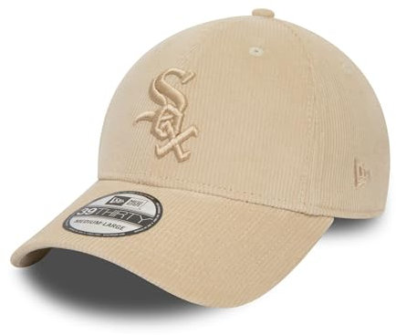 New Era MLB Baseball Cap Chicago White Sox Tonal gebogener Schirm Stretch Teamlogo Kappe beige - L-XL