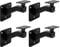 Cokritsm Soporte de pasamanos ajustable negro, soportes de pasamanos de escalera de hierro, soportes cuadrados ajustables para escalera y escalera, 4 piezas