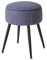 Aibiju Dressing Table Stool with Storage Space, Round Footrest Stool Ottoman, Vanity Dressing Table Chair with 4 Metal Legs for Home Living Room Fitting Room Bedroom, Blue Grey, YD-RMS137BG
