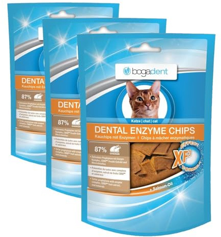 Bogadent Dental Enzyme Chips Katze 50 g (Packung mit 3)
