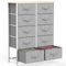 IMURZ Chest of Drawers Bedroom, 10 Fabric Drawers Dresser with Wooden Top and Metal Frame, Storage Drawers for Bedroom, Closet, Living Room, Kids Room