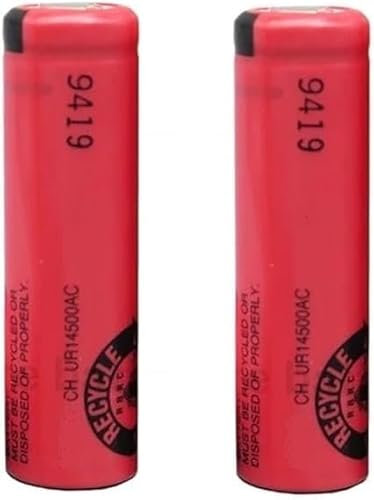 2X UR14500AC Akkus 3.7V 800mAh ideal passend für iO 4 5 6 7 8 9 10 N 9N Zahnbürsten oder für S5 S6 S7 S51 Serie Elektrorasierer 2 STÜCK