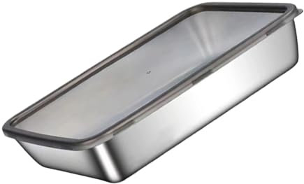 Vassoio da portata in acciaio inox, vassoio per grigliare, preparare e servire, accessori per barbecue, per verdure, pesce, carne, frutti di mare