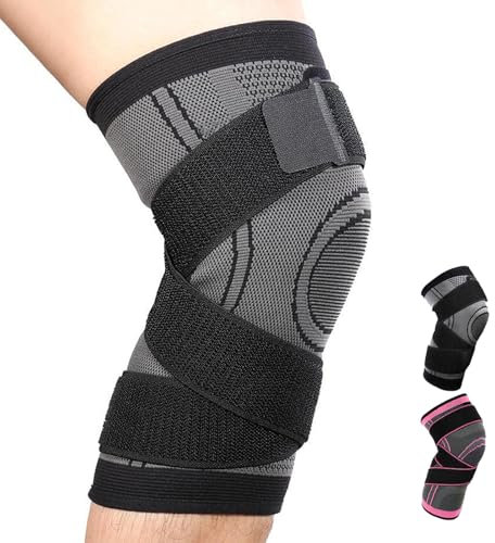 zuxify Rodillera de compresión para hombres y mujeres, rodillera para entrenamiento, correr, baloncesto, gimnasio, levantamiento de pesas