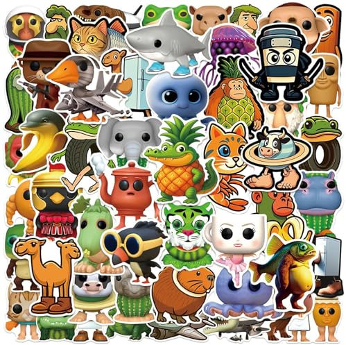 50 Stück Italian Brainrot Sticker Set - Tralalero Tralala Vinylaufkleber Graffiti Style Aufkleber Deko für Skateboard Laptop Koffer Helm Motorrad, Geschenk für Jugendliche Erwachsene