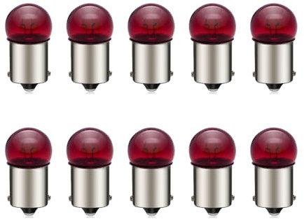 SOFOC 1156 P21W BA15S Lampe Rot G18 12V 10W für Auto/Motorrad Rücklicht Bremsleuchte Nebelschlussleuchte .etc Non-Polarität 10pcs