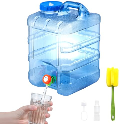 BREEZENEST Water Container with Tap, Portable BPA-Free Water Storage Tank Carrier with Tap, for Camping, Outdoor, RV Van & Home Emergency Use (20L)
