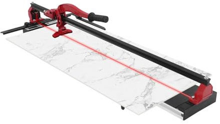 Tagliapiastrelle manuale, max. 120 cm, in lega di alluminio, spessore di taglio 4 – 15 mm, con laser a linea a infrarossi, strumento di taglio per piastrelle fai da te