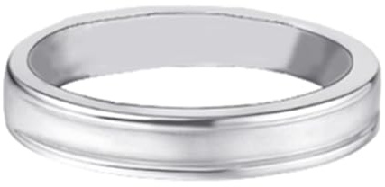 Wycian Wedding Ring For Men Bandring Handmade Silber 9K Weißgold Polieren Größe 67 (21.3) Massiv, Nicht Plattiert Beliebt für Damen Cocktail Schmuck