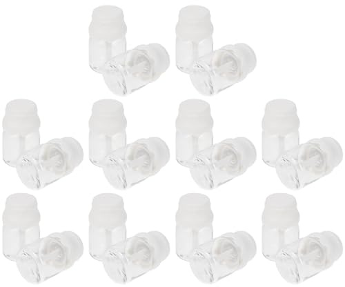 NUOBESTY 20 Pièces Tube de Gloss Vide Forme de Bouteille de Lait Flacon Plastique pour Lèvres Mini Tube de Soin Lèvres Rechargeable