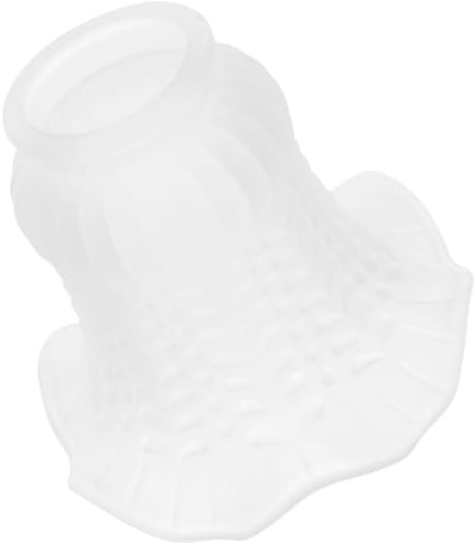 Lampenschirm E14 Glas für Kronleuchter, Mattiert Weiß, 1 Stück | Ersatz Glasabdeckung für Hängelampe, Moderne Retro Optik, Einfache Montage, Robust und Pflegeleicht
