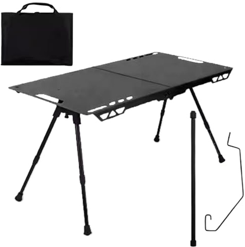 Table de Camping,Bureau en d'aluminium à hauteur réglable | Table de cuisson extérieure,pour tailgate, pour camping-car, pour voyage, pour barbecue, pour plage, pour terrasse, pour balcon, pour