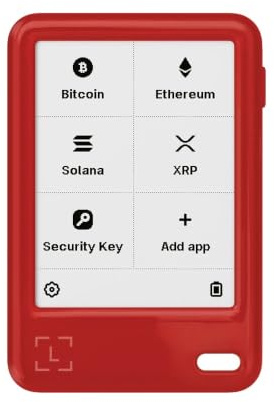 Ledger Nano Gen5 – Krypto-Wallet – Digitale Assets sicher kaufen und traden | Kirschrot, Benutzerfreundlicher, anpassbarer 2,8-Touchscreen-Signer mit privatem Backup und Betrugsschutz