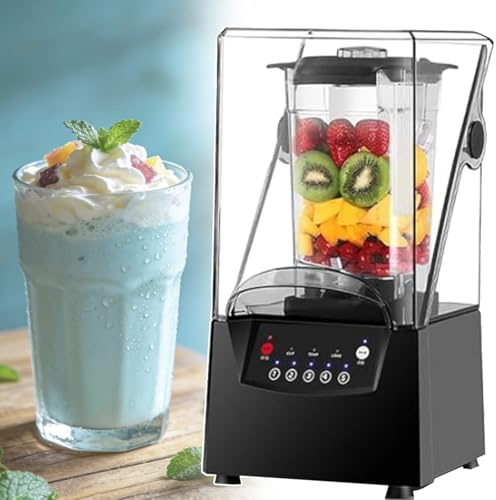 Commercial Blender with Sound Enclosure Blenders,2200W Ice Blender Smoothie Maker,High Performance Blenders for Ice Crushing, Smoothie and Purees