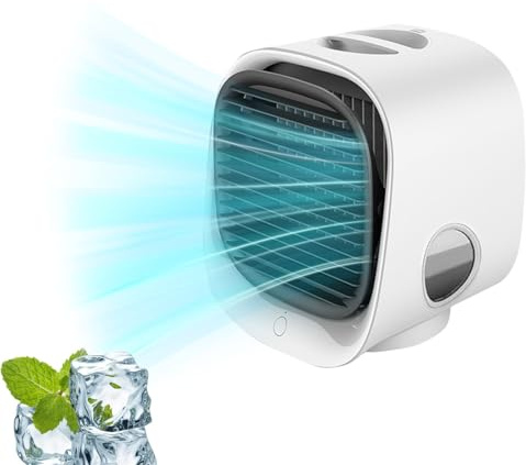 Portable Air Cooler, Air Conditioning, Small Portable Air Conditioner Cooler, Cooling Fan Mini Air Conditioner, for Car, Room, Camping, Office And Travel Use