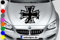 wDesigns Autoaufkleber EISERNES Kreuz Iron Cross Aufkleber Motorhaube Sticker Heckscheibe