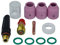 RIVERWELD TIG Kurz Gaslinseneinheit 17GL332 10N24S 2,4 mm Glaskopf Klarer Quarz Düse #10 16 mm Aluminiumoxid Düse Keramikköpfe 53N-Serie Set für DB SR WP 17 18 26 WIG-Schweißbrenner 12 Stück