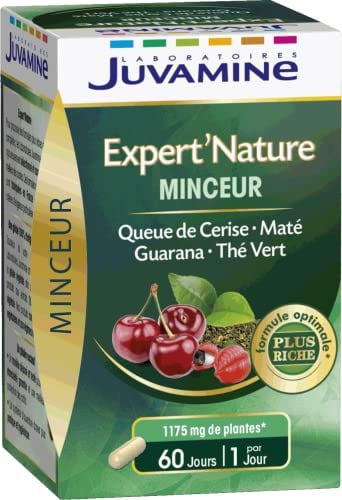 JUVAMINE Expert'Nature Minceur Queue de cerise Maté Guarana Thé Vert 60 Gélules