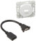 Odace - prise HDMI type A - Blanc - prise femelle / câble femelle à l'arrière