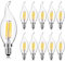 WEDNA 10er Pack E14 LED Kerze Lampe für Kronleuchter, 4W Ersatz für 40W Halogenlampen, Classic LED Kerzen Fadenlampe, Warmweiß 2700K 420LM Nicht Dimmbar