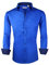 Alex Vando Mens Dress Shirts Regular Fit Long Sleeve Stretch Business Dress Shirts for Men,Royal,L