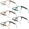 UrbanSky Lesebrille Gil - runde Kunststoffbrille mit Federscharnieren im 5er-Pack (+2,25 dpt)