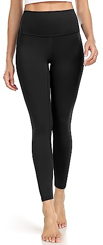 Colorfulkoala Sportleggings für Damen High Waist Leggins 7/8 Blickdicht Scrunch Bauchweg Sporthose Yogahose, Schwarz, XS