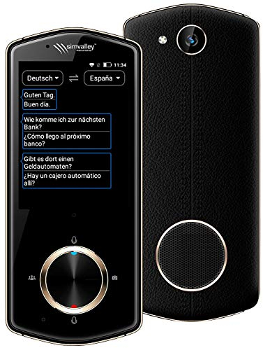simvalley MOBILE Mobiler Echtzeit-Sprachübersetzer, 75 Sprachen, mit Kamera, 4G & WLAN (Sprach Bild)