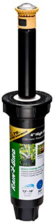 Rain Bird 12SAFPROPR Pressure Regulating (PRS) High-Efficiency Pro Rotary Sprinkler, 360° Full Pattern, 13' - 18' Spray Distance, 4 Pop-up Height