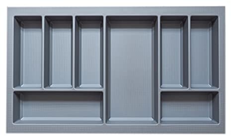 Basalt Grey Non Slip Cutlery Tray for 800mm Blum Legrabox Drawer | 422mm L x 722mm W | Storage | Organisation