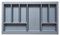 Basalt Grey Non Slip Cutlery Tray for 800mm Blum Legrabox Drawer | 422mm L x 722mm W | Storage | Organisation