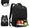 CoolBELL Sac à Dos Ordinateur Portable 17.3 Pouces Homme Femme avec Port de Chargement USB de Filet de Basket Poche à lunch Sac à Dos Multifonctionnel Sac a Dos PC Portable pour Voyage/Scolaire,Noir