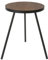 Yamazaki 5559 Tower Runder Beistelltisch, schwarz, Stahl/Holz, minimalistisch, 49 x 48 x 50 cm