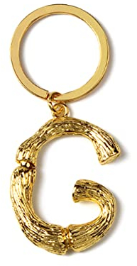 ARFUKA Schlüsselanhänger mit Buchstabe G Metall Keychain für Auto & Hausschlüssel Stylischer Autoschlüsselring für Männer und Frauen Gold