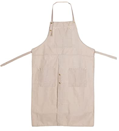 Sharplace Canvas Schürzen Herren Damen Verstellbare strapazierfähige Töpferschürze Leinen-Schürze Wasserdicht Kunstschürze mit geteilten Beinen und Werkzeugtaschen für Kunstkeramik, Malerei, Khaki