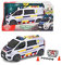 Dickie Toys- Furgón Mossos de Juguete 28cm, con luz y Sonido, Apertura de Puertas traseras, A Partir de 3 años