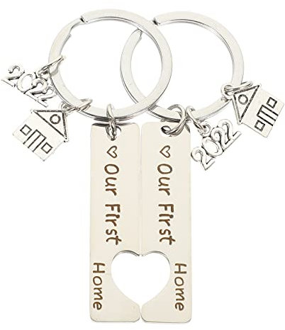 2 Stück New Home Housewarming Gifts Our First Home 2022 Keychains New Home Keyrings