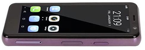 Mini Smartphone, Mini Compact Mobile 8MP et 13MP 4G avec étui pour étudiants (Violet)