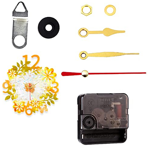 LICHENGTAI Uhr Silikonform Uhr Harzformen, Groß Blume Uhr Wanddekoration Kristall Epoxidharz Form mit Zubehör Uhrenkern Set für DIY Wanduhr Kunst Heimdekoration