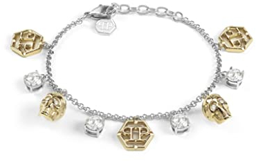 Philipp Plein Damen-Armband 3D Skull Zweifarbig PJ3AA11BU