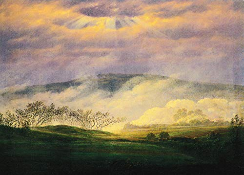 Kunstkarte Caspar David Friedrich Nebel im Elbtal