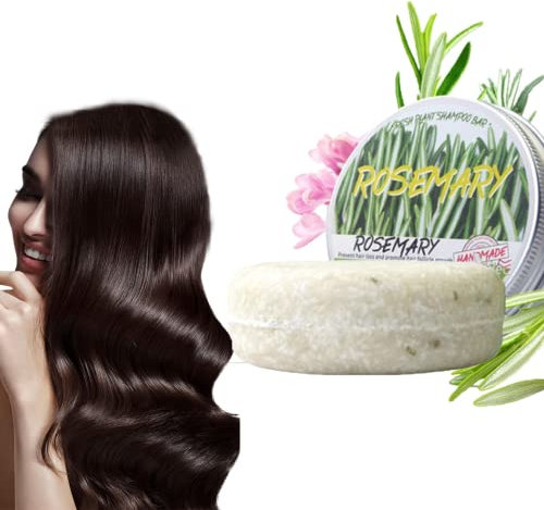 Rosemary Hair Regrowth Shampoo Bar,Rosemary Plant Shampoo Soap,Natural Organic Shampoo Bar, Anti Hair Loss, Anti Hair Frizzing,Anti Dandruff & Anti itching,Protect Hair Scalp Men&Women Use