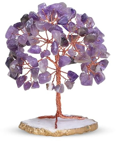 Amethyst Kristall - Amethyst Kristallbaum - Bonsai Baum - Büro Dekor - Künstlicher Baum - Meditationszubehör - Kristallbaum für positive Energie - Bonsai Baum Künstlich