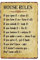 Home Signs-house Rules Blechschild Metallschild Retro Poster Home Decor Schild 30,5 x 20,3 cm